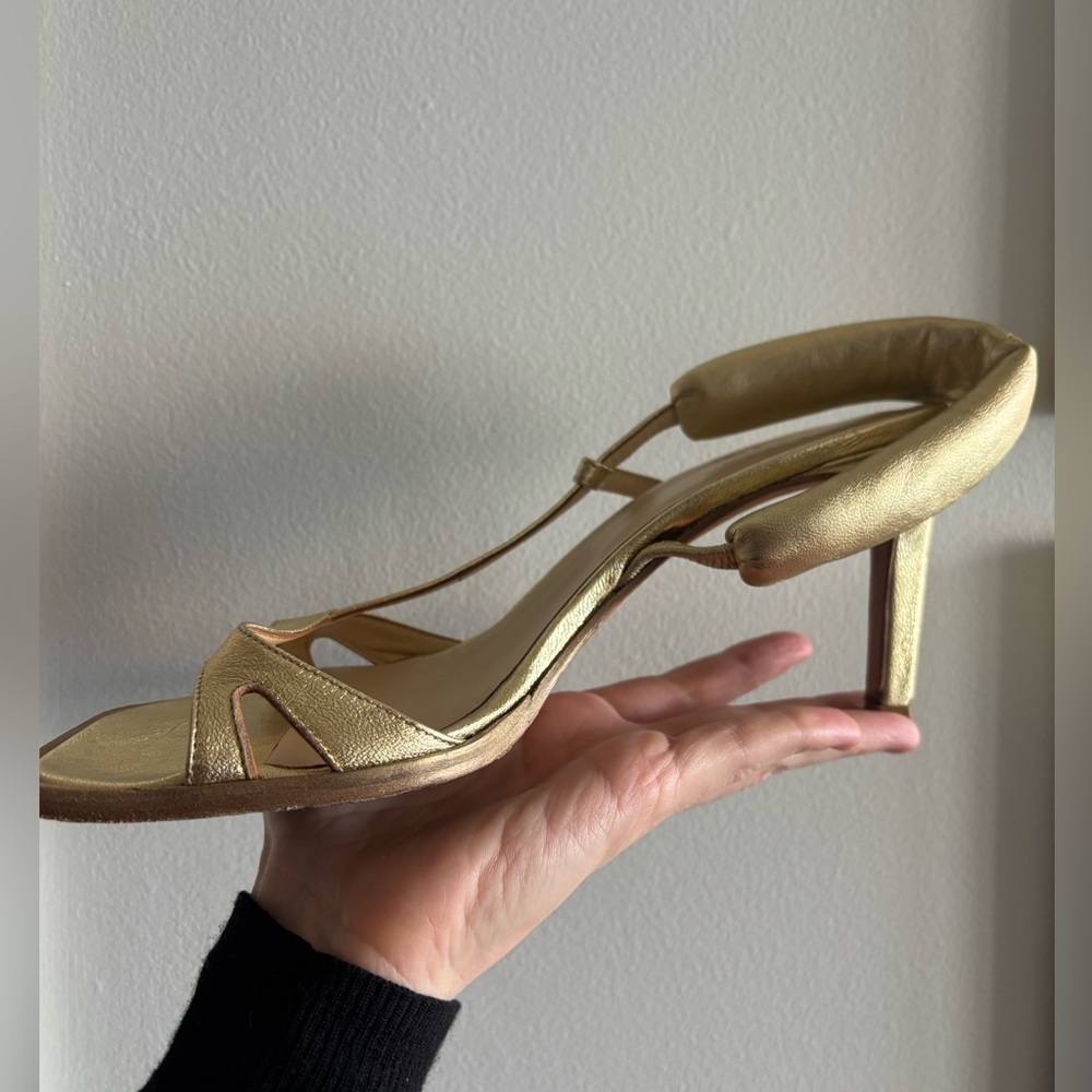 Tibi  Gold Women's Heels